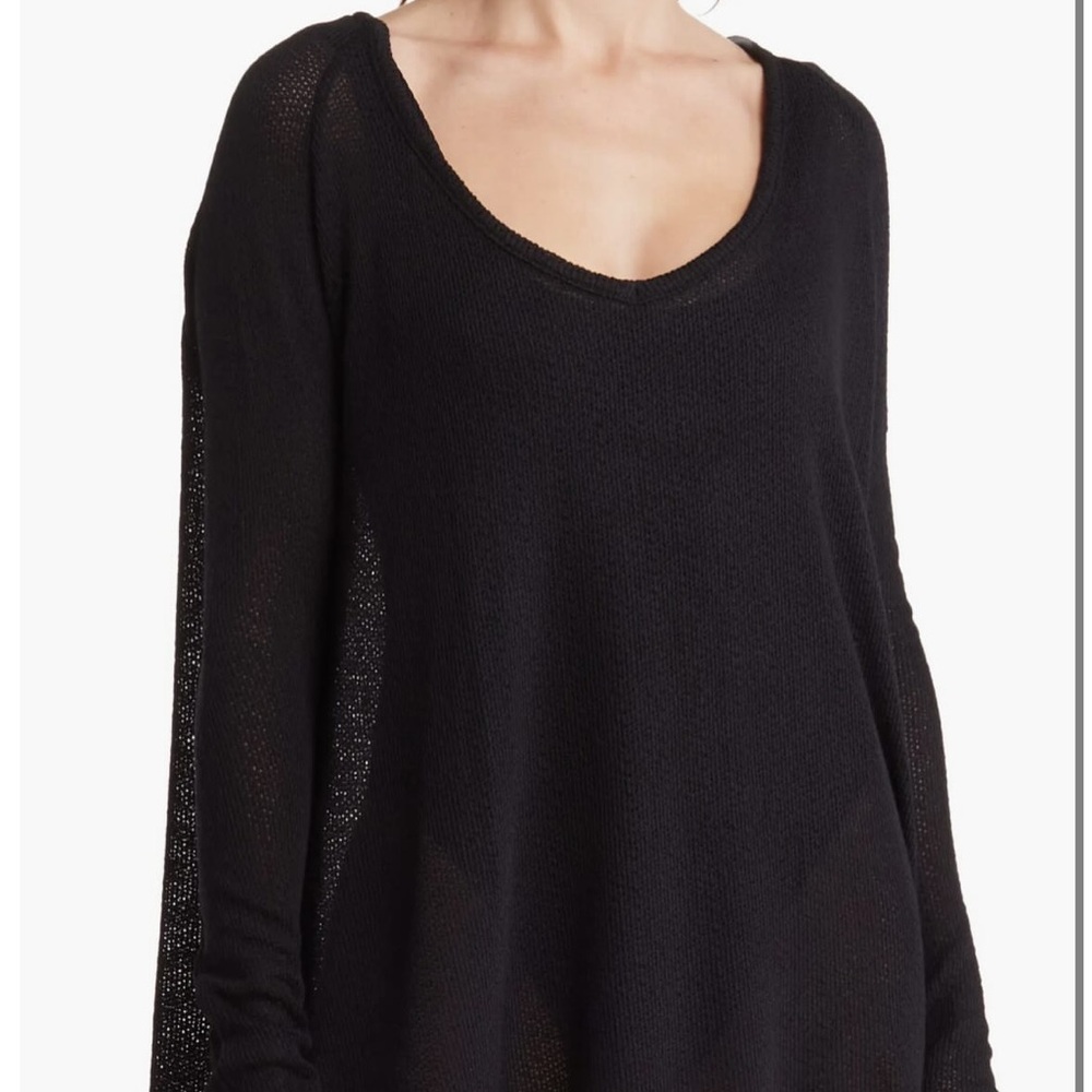 Vitamin A Black Knit Scoop Neck Sweater
